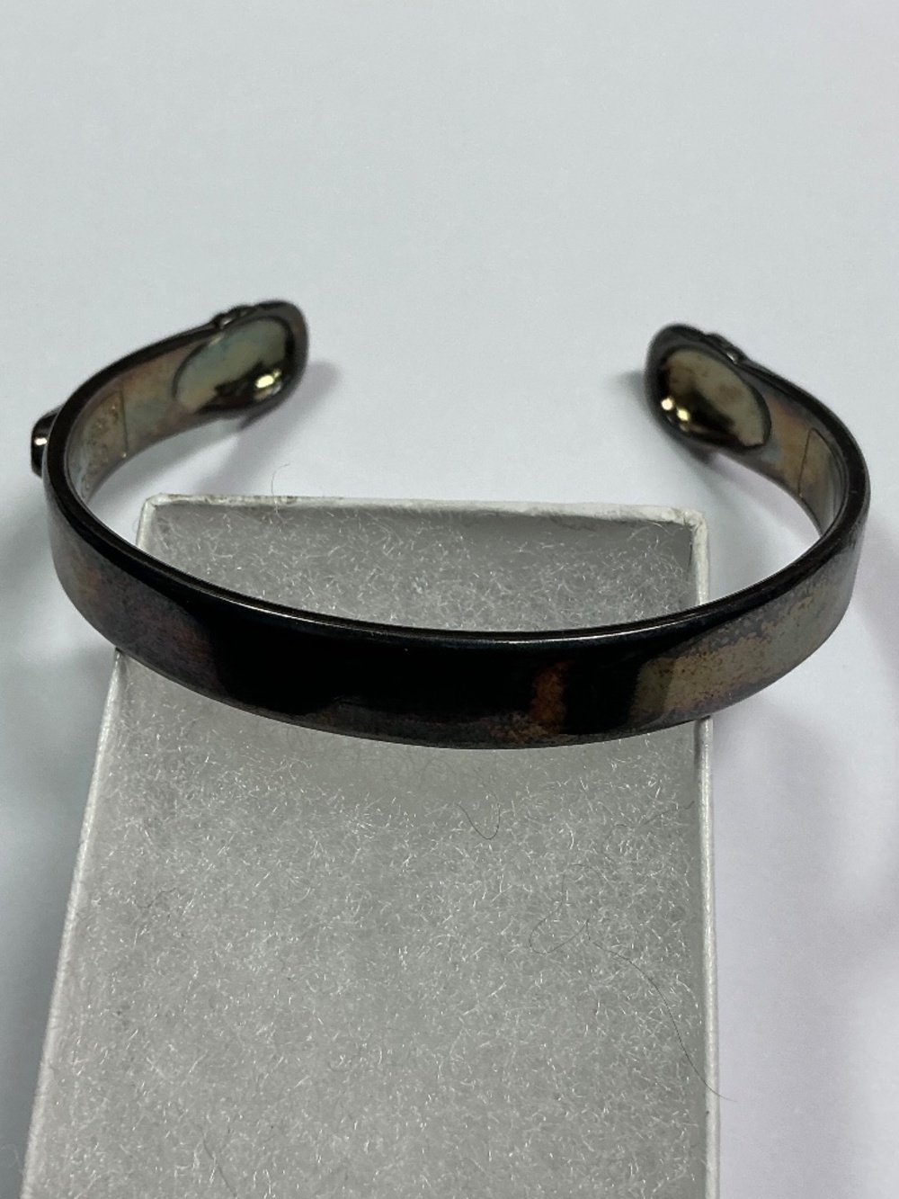 Sterling Silver Until There’s A Cure Open Cuff Bracelet. 2.25 inches across